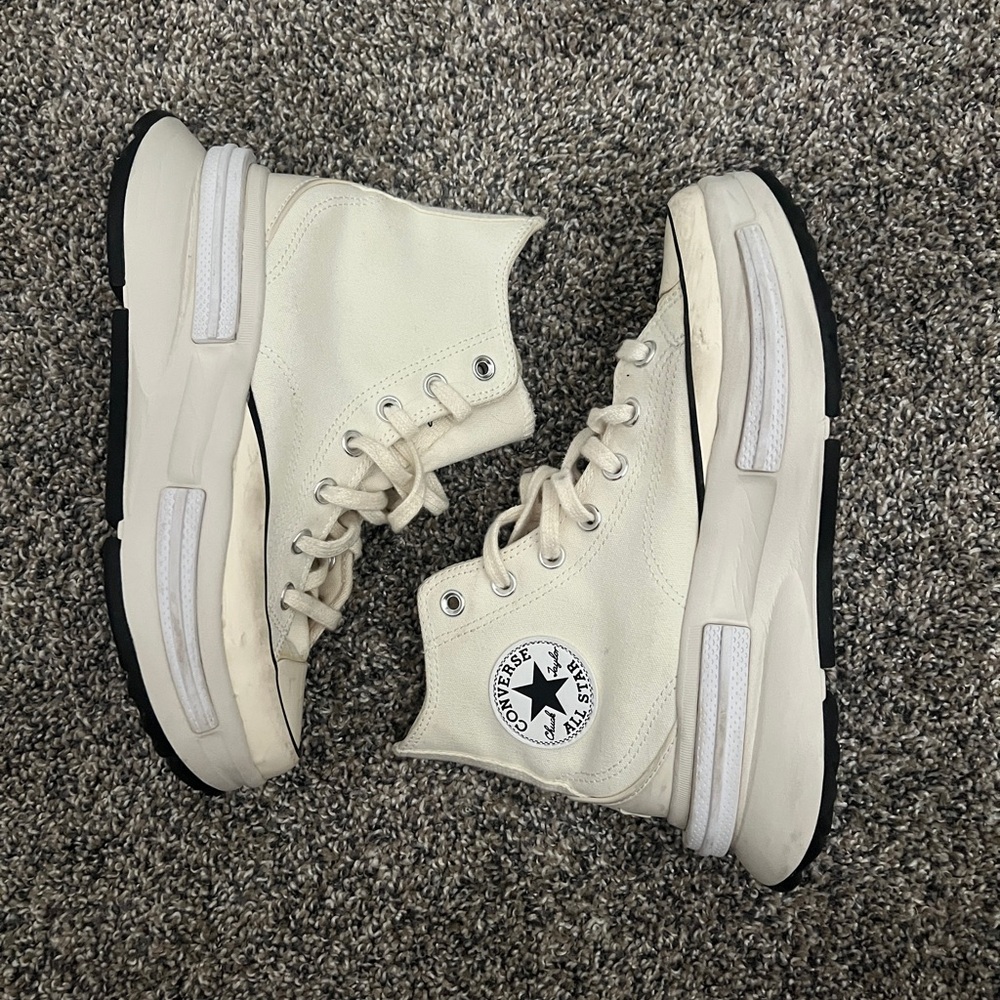 Converse Run Star Hike High-Top Sneakers in Off-White